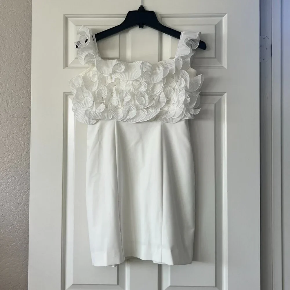 Zara Off the Shoulder White Mini Dress - Picture 3 of 4